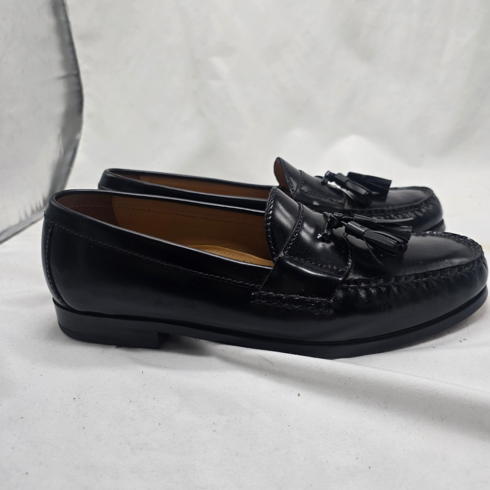 Cole Haan Nike Air Tassel Loafers Mens 9 Black Leather Preppy Dress Shoes C06587 - Picture 4 of 7